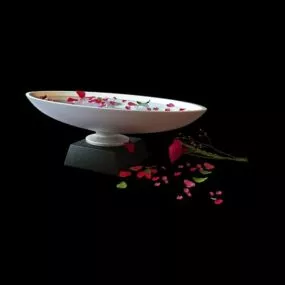 White Porcelain Vase Decoration 3d model