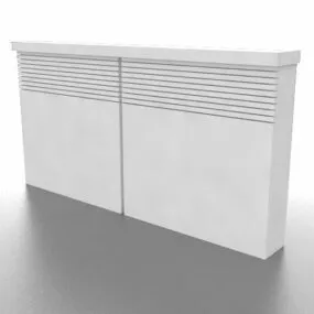 White Painted Radiator Covers 3d model