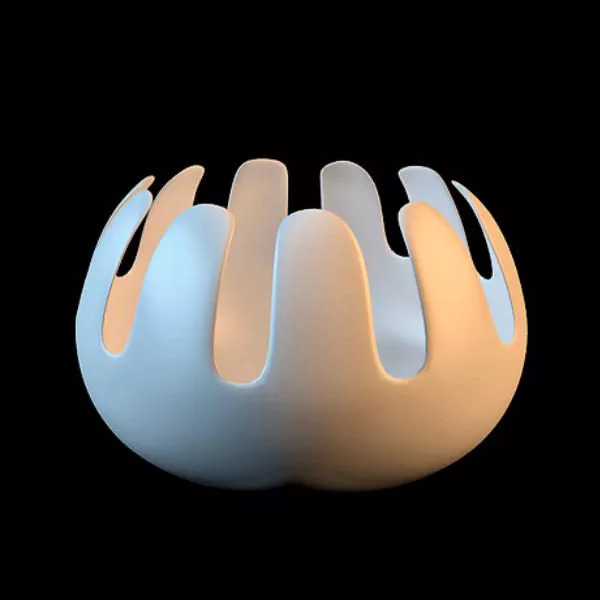 White Resin Modern Basket Vase 3d model White Resin Modern Basket Vase 3d model