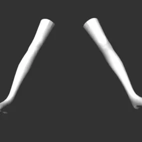 Fashion White Stocking 3d model