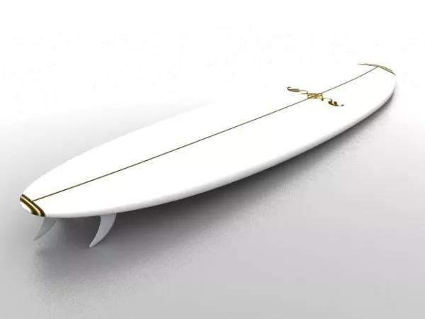 White Sea Surfboard 3d model White Sea Surfboard 3d model