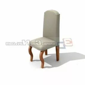 Antique White Wedding Chair 3d model