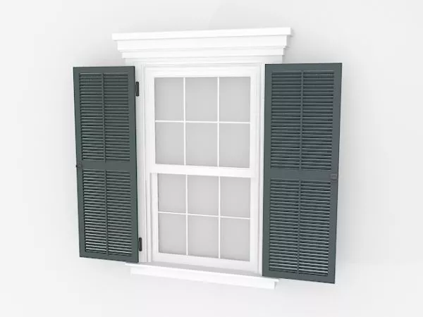 Home Windows With Shutters 3d model Home Windows With Shutters 3d model