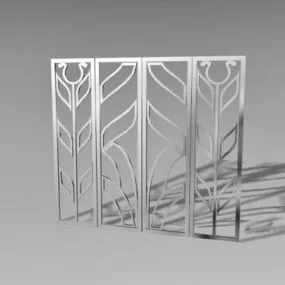 Modern Building Window Security Guards 3d model