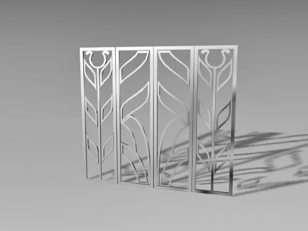 Modern Building Window Security Guards 3d model Modern Building Window Security Guards 3d model