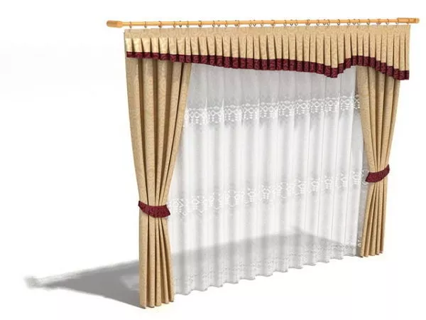 Door Window Treatment Drapes 3d model Door Window Treatment Drapes 3d model