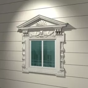 Antique Decorative Surround Window 3d model