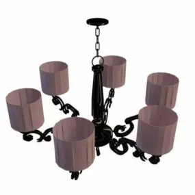 Windsor 6 Arm Antique Chandelier 3d model
