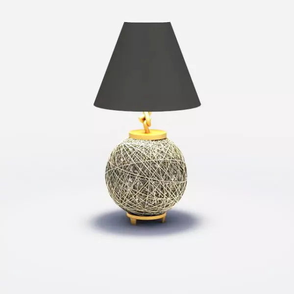 Wire Ball Vintage Table Lamp 3d model Wire Ball Vintage Table Lamp 3d model