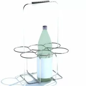 Kitchen Wire Wine Holder Rack 3d model