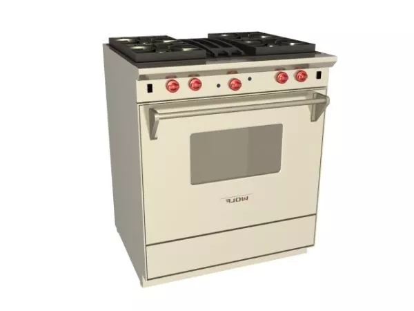 Commercial Kitchen Stove 3d model