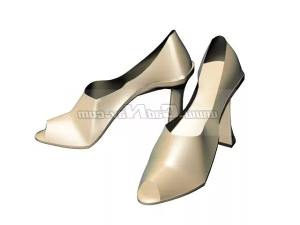 Leather Work Boots 3d model