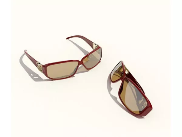 Sunglasses Red Color 3d model