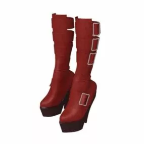 Women Fashion High Platform Boots 3d model