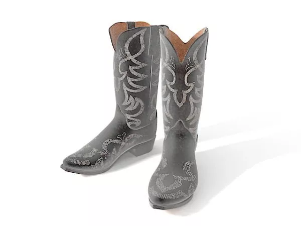 Men Work Leather Boots 3d model