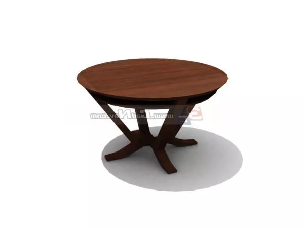 Old Wood Round Coffee Table 3d model Old Wood Round Coffee Table 3d model