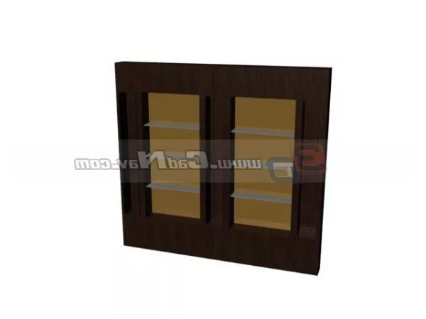 Wood Furniture Bookshelf Cabinet 3d model Wood Furniture Bookshelf Cabinet 3d model