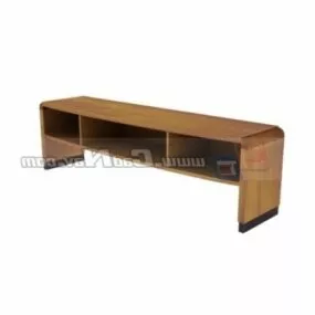 Wooden Modern Console Table 3d model