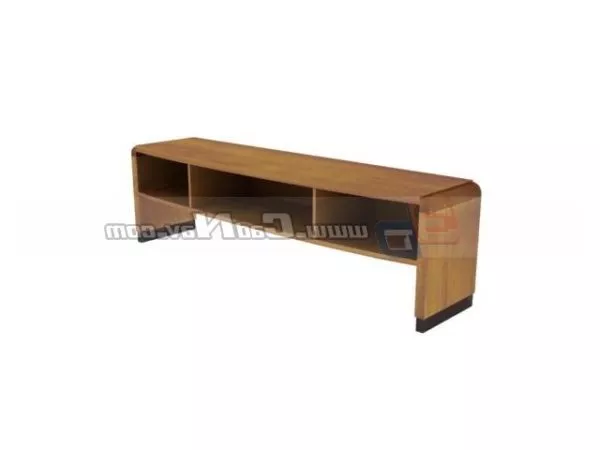 Wooden Modern Console Table 3d model Wooden Modern Console Table 3d model