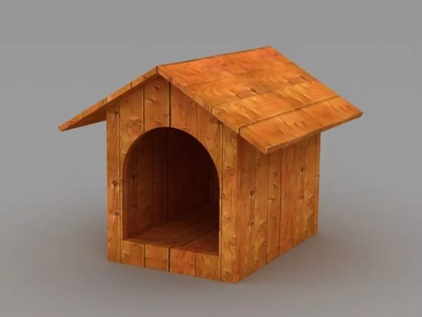 Wooden Dog House 3d model Wooden Dog House 3d model