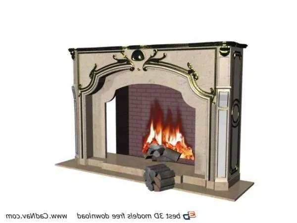 Stone Design Marble Fireplace 3d model Stone Design Marble Fireplace 3d model