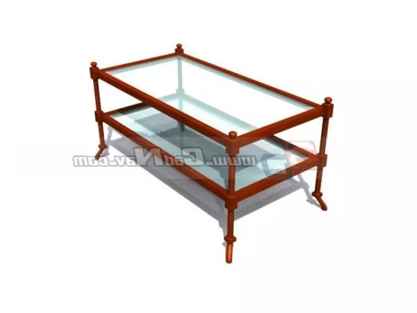 Living Room Wooden Frame Coffee Table 3d model Living Room Wooden Frame Coffee Table 3d model