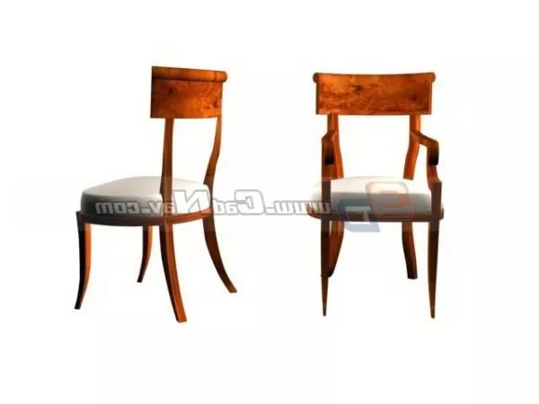 Home Furniture Wooden Tub Chair 3d model Home Furniture Wooden Tub Chair 3d model