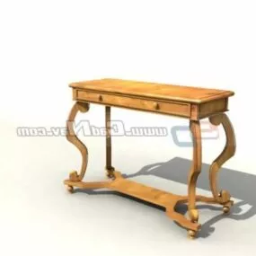 Wooden Classic Home Console Table 3d model