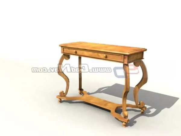 Console Desk Carved Frame 3d model