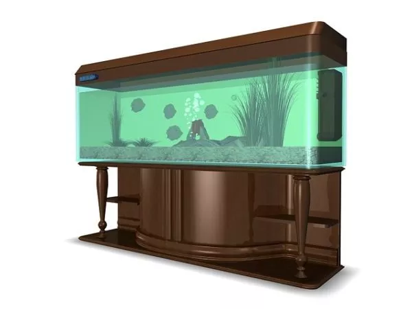 Big Aquarium On Stand 3d model