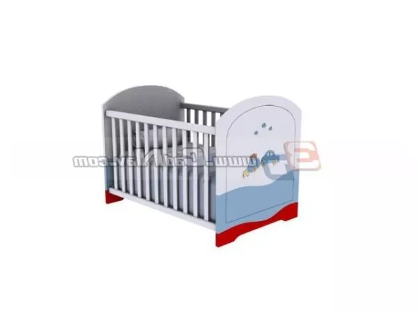 Wood Baby Cot Bed Furniture 3d model Wood Baby Cot Bed Furniture 3d model