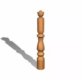 Wood Baluster Decoration 3d model