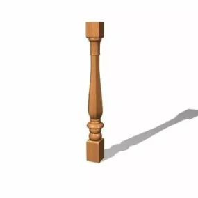 Wood Baluster Classic Design 3d model