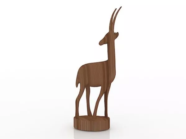 Statue Of Deer 3d model