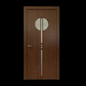 Wood Hotel Composite Door 3d model