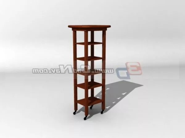Wooden Display Rack Furniture 3d model Wooden Display Rack Furniture 3d model