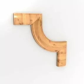 Wood Door Decor With Trim Molding 3d model