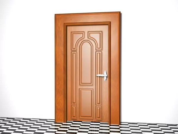 Wood Entry Home Door 3d model Wood Entry Home Door 3d model