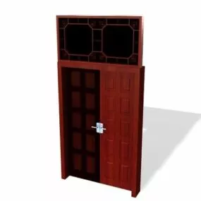 Wooden Entry Door 3d model