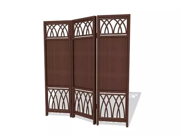 Furniture Wooden Folding Screens 3d model Furniture Wooden Folding Screens 3d model