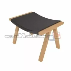 Furniture Wood Foot Stool 3d model