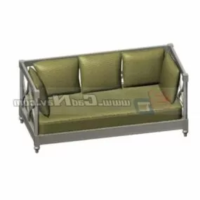 Furniture Wood Frame Sofa Settee 3d model