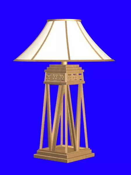Wood Frame Table Lamp Furniture 3d model Wood Frame Table Lamp Furniture 3d model