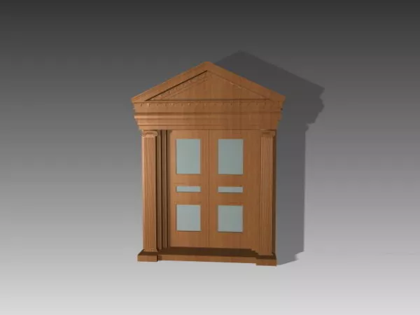Antique Wooden Front Door 3d model Antique Wooden Front Door 3d model