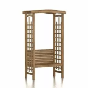 Wooden Garden Arbor 3d model