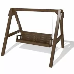 Home Outdoor Wooden Garden Swing 3d model