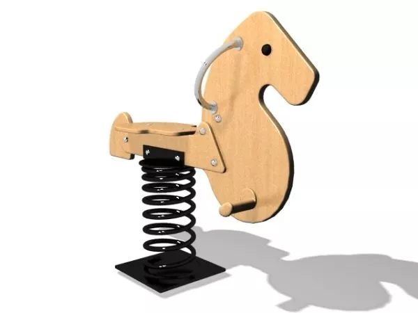 Playground Wood Horse Spring Rider 3d model Playground Wood Horse Spring Rider 3d model