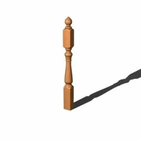 Wooden Interior Baluster 3d model