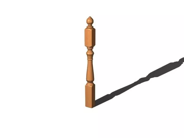 Wooden Interior Baluster 3d model Wooden Interior Baluster 3d model