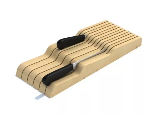 Wooden Knife Storage Kitchen Tray 3d model Wooden Knife Storage Kitchen Tray 3d model